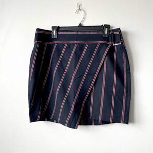 DYNAMITE 70’S INSPIRED ASYMMETRICAL STRIPPED SKIRT WITH BUCKLE